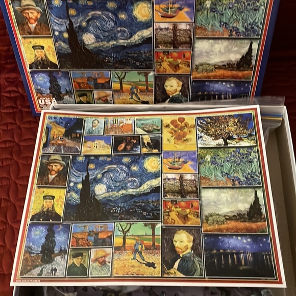 1000 PIECES PUZZLE   GREAT PAINTERS: Vincent Van Gogh/ White Mountain - Picture 5 of 5